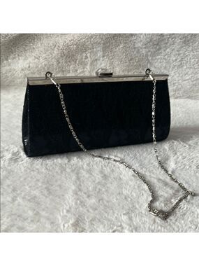 Sophisticated Black Clutch with Chain Strap
